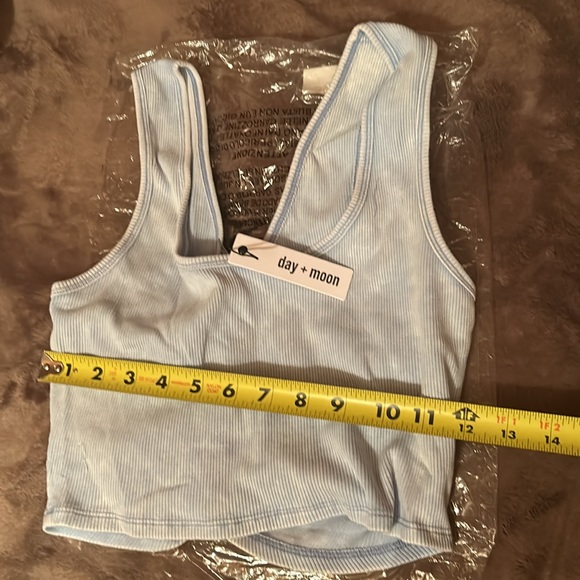 NEW|Sky blue|crop top|Under shirt|Large| - Picture 6 of 7